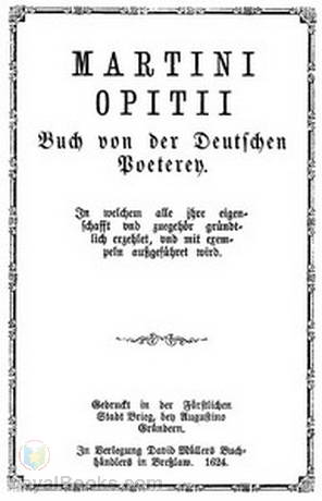 Buch von der Deutschen Poeterey by Martin Opitz