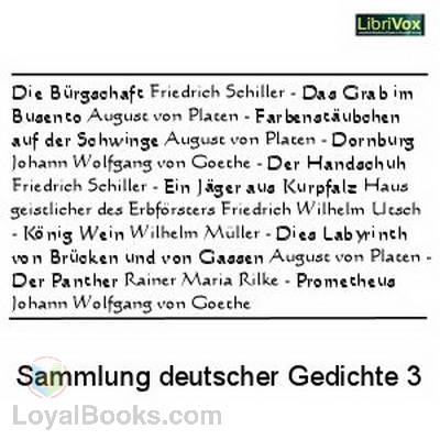 Sammlung deutscher Gedichte 3 by Various