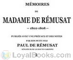 Mémoires de madame de Rémusat by Claire de Rémusat