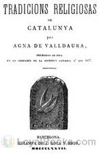 Tradicions religiosas de Catalunya by Agna de Valldaura